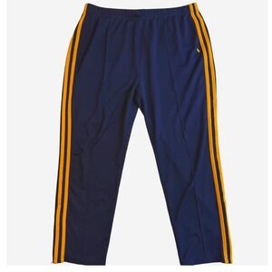 Polo Sport Ralph Lauren Vintage Navy Yellow Striped Track Pants Mens XXL Ank Zip